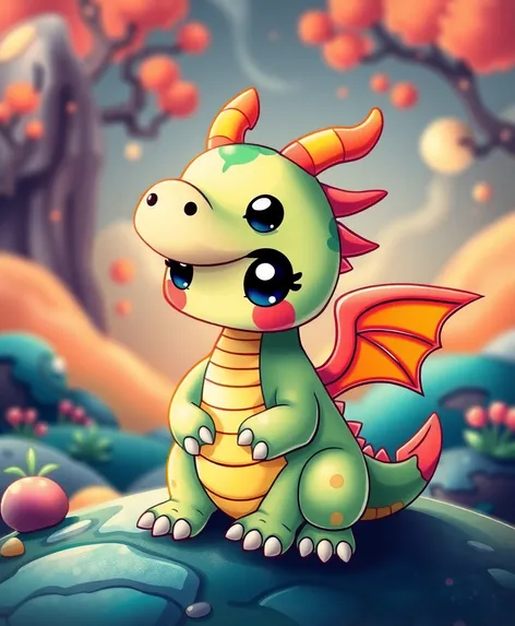 kawaii chibi cute dragon