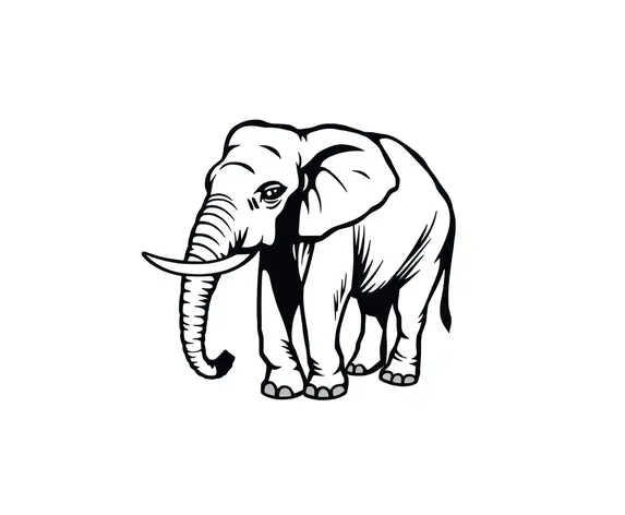 simple elephant tattoo