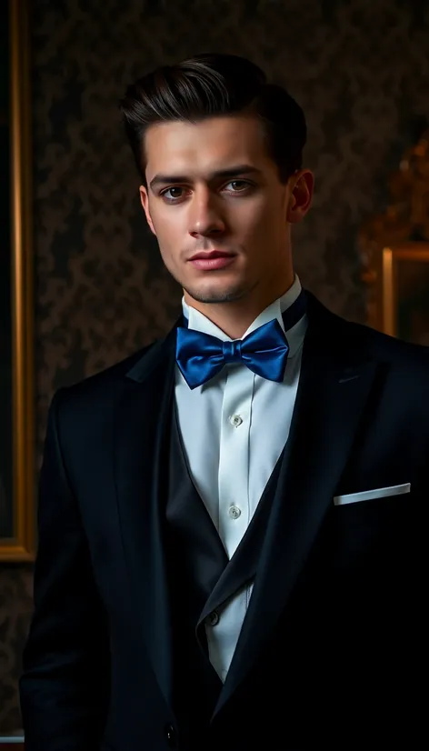 blue bow tie