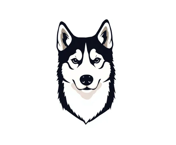 simple husky drawing