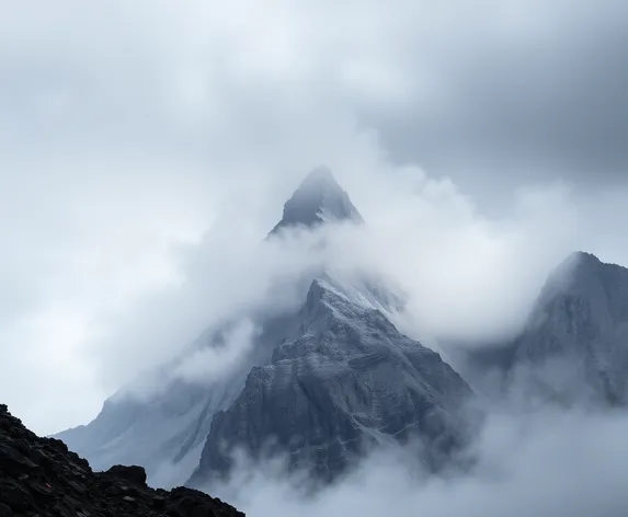 jagged peak mountainside