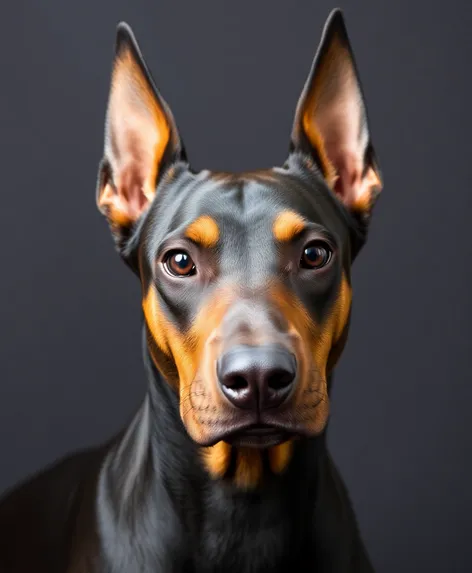 doberman uncropped ears