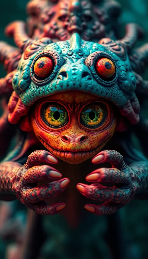 creature with eyes in