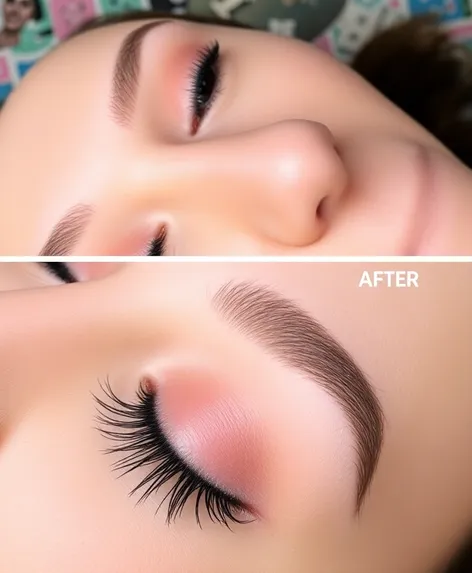 eyelash extensions before and