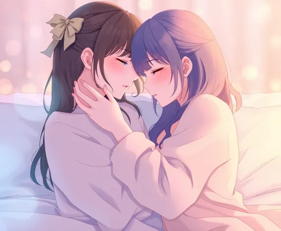 yuri girls cuddling