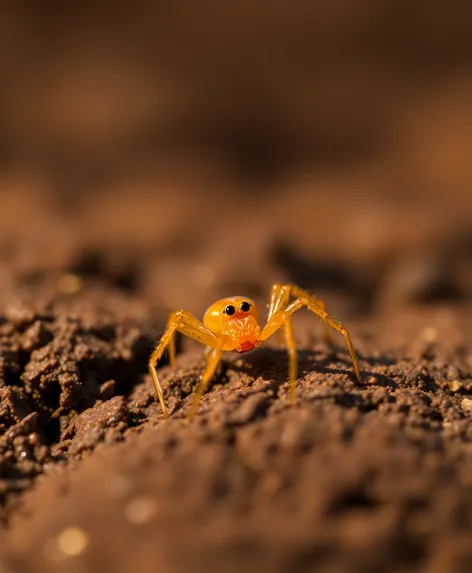 tiny orange spider