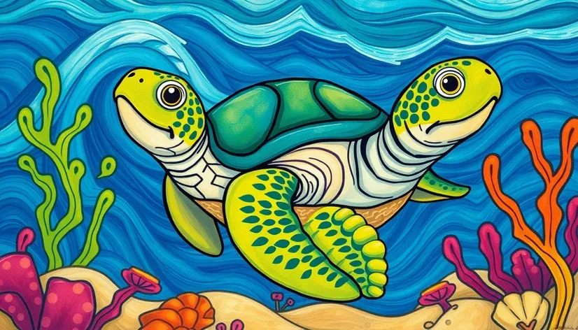 sea turtle art