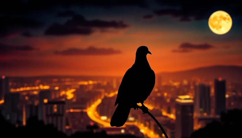 silhouette of a dove