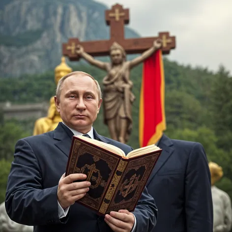 putin with koran, christian