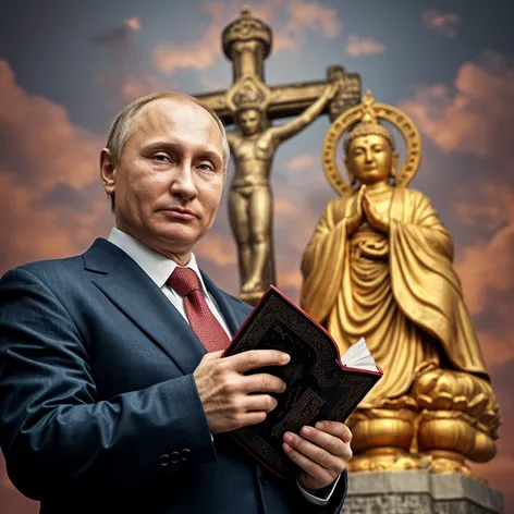 putin with koran, christian