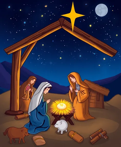 nativity scene clipart