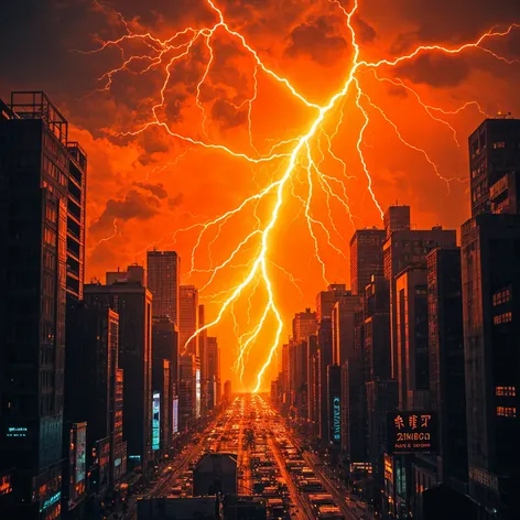 orange lightning