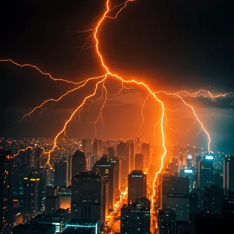 orange lightning