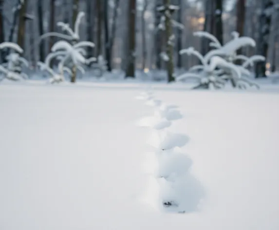 bunny tracks in snow