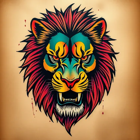 ugly lion tattoo