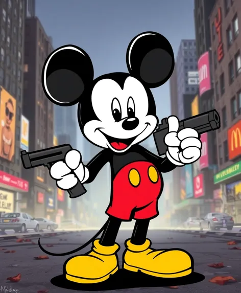 mickey mouse with a