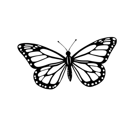 clip art butterfly black