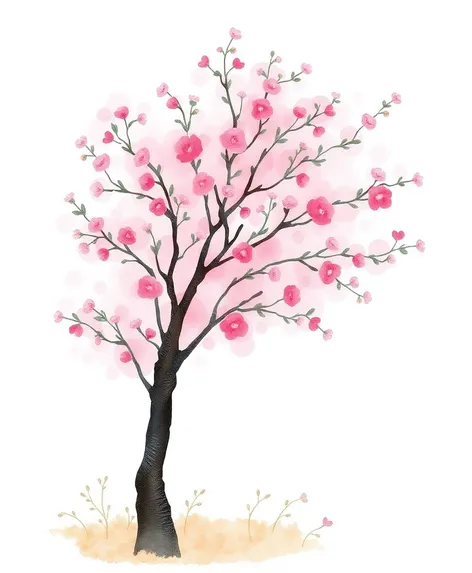 pink tree painting