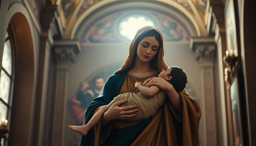 mary holding jesus