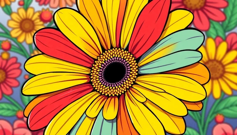 gerbera flower cartoon