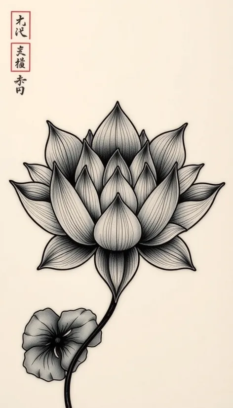 lotus flower tattoo drawing