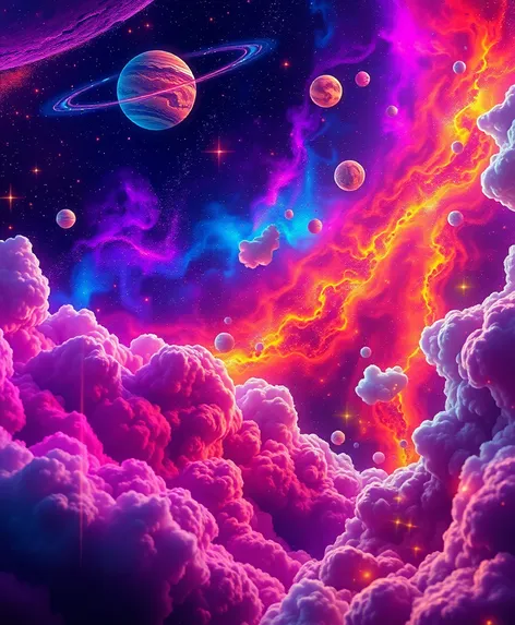 neon galaxy gif