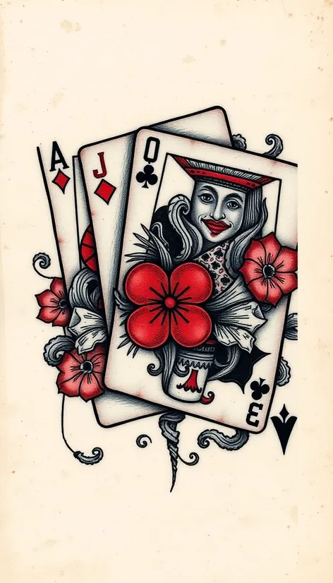 deck of cards tattoo