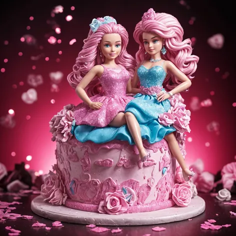 Torta di Barbie due