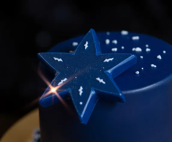 dark blue star cake