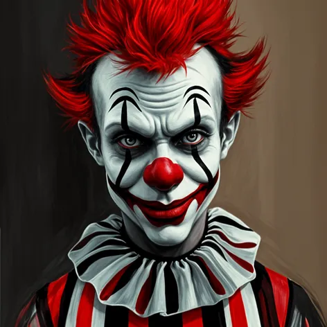 artistic portrait of clown,