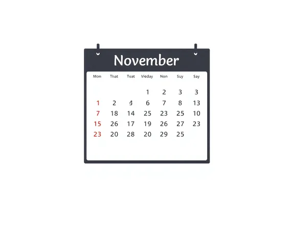 november december calendar