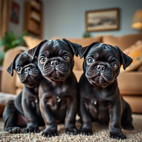 black pug puppies