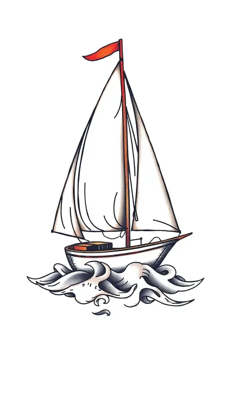 sailboat tattoo