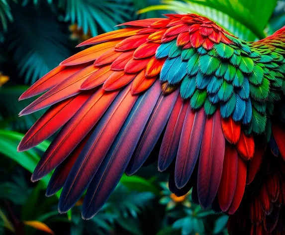 colorful bird wings