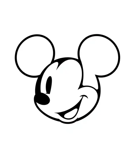 mickey mouse head outline