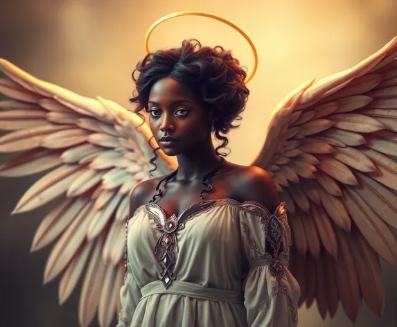 black female angel art