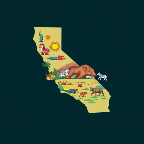 california state drawing outline