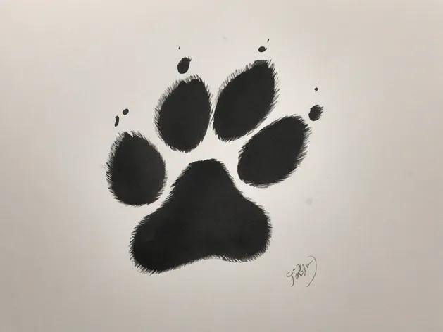 paw print drawing