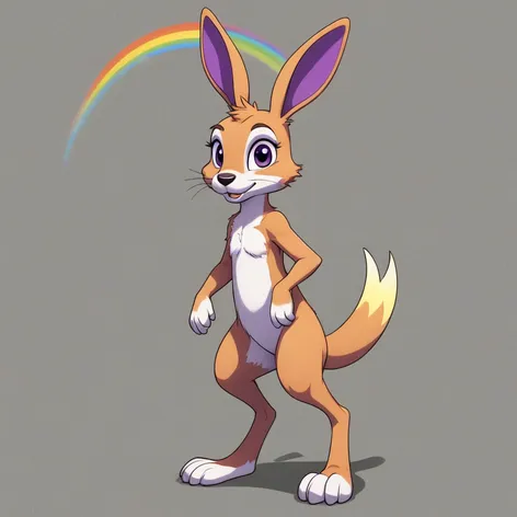 A cartoony, anime-style furry