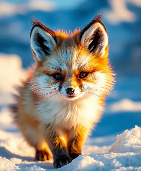 adorable fluffy arctic fox