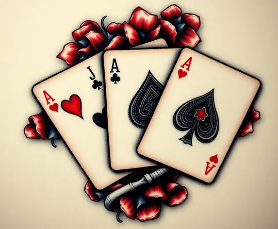 poker cards tattoo