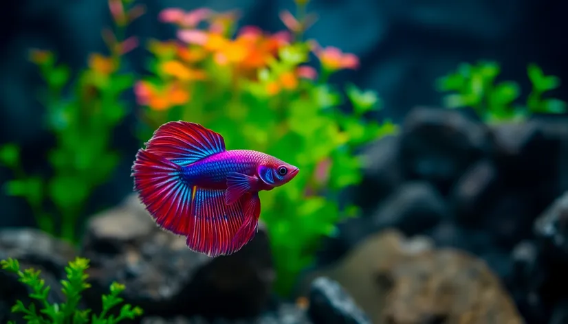 purple half moon betta