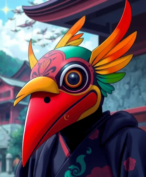 bird mask anime