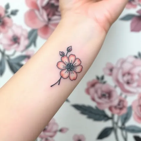 flower tattoo in wrist