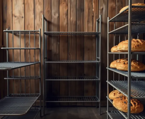 empty bread racks in