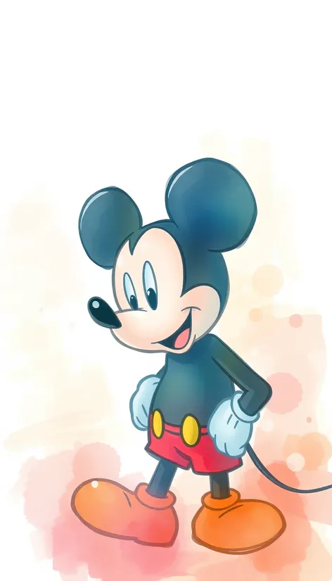 mickey mouse watercolor painting