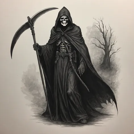 grim reaper drawing