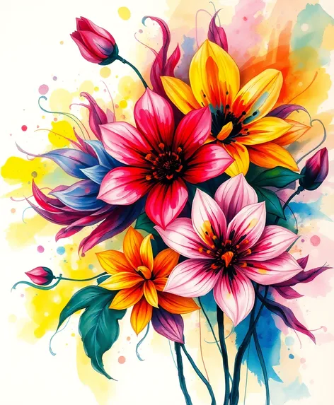 abstract floral painting