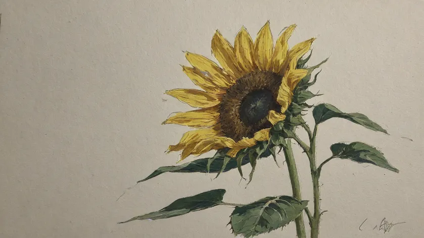 sunflower sketch