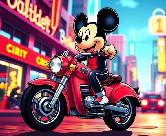 mickey mouse motorbike